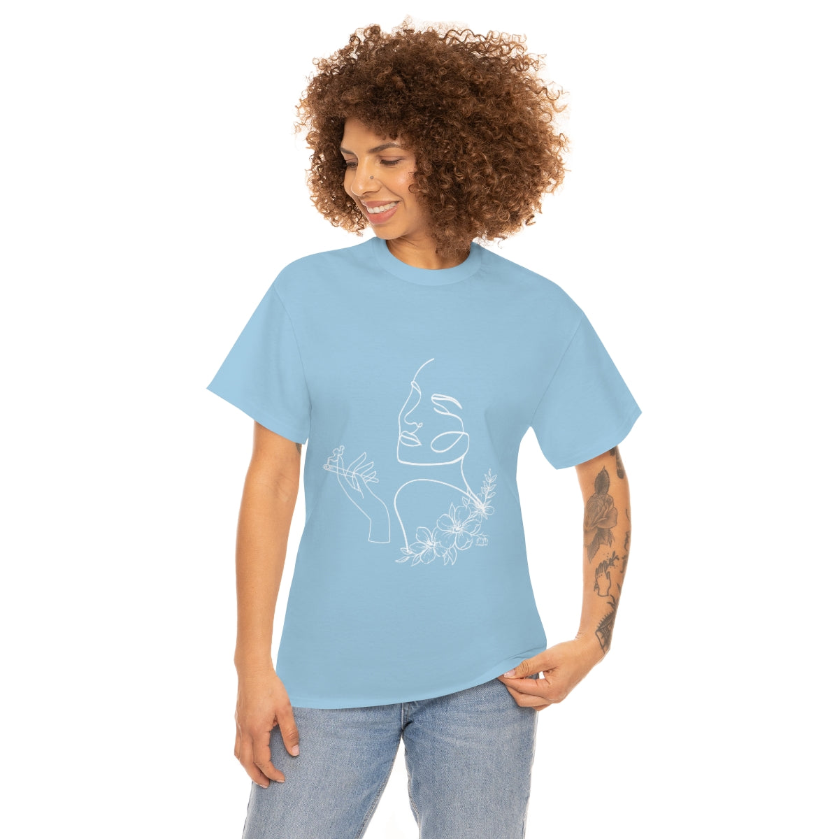 Smoking Woman Cotton Tee