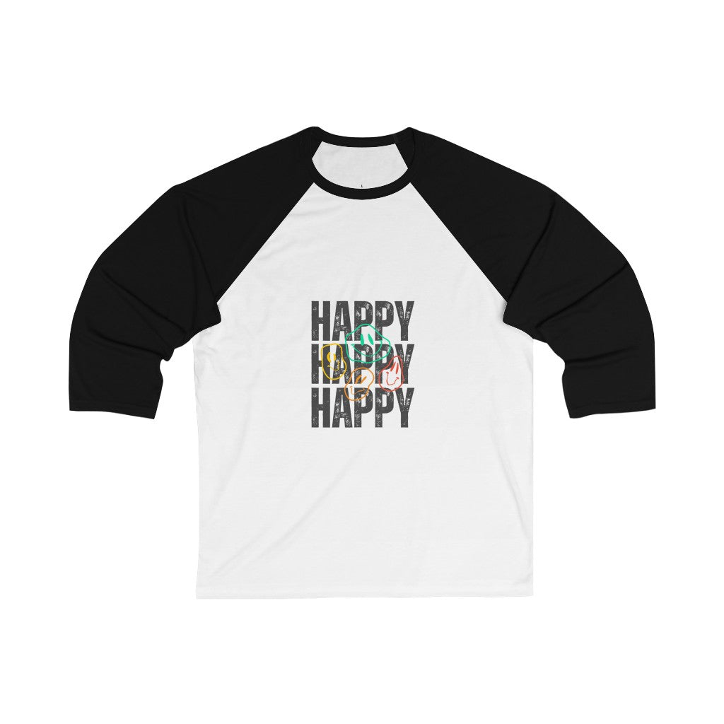 HAPPY, Baseball Tee