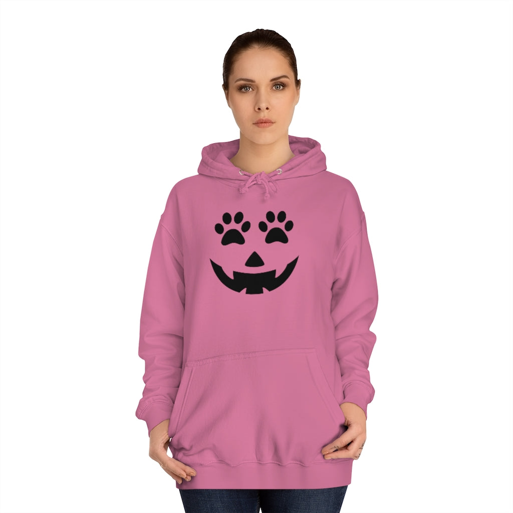 Pumpkin Face with Paw Eyes Hoodie