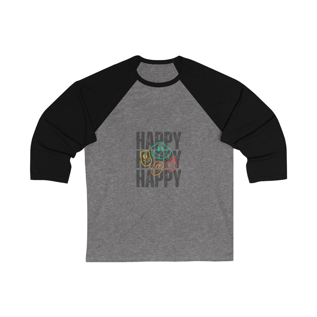 HAPPY, Baseball Tee