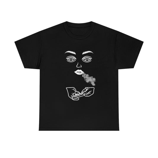 Stoned Face Outline Cotton Tee