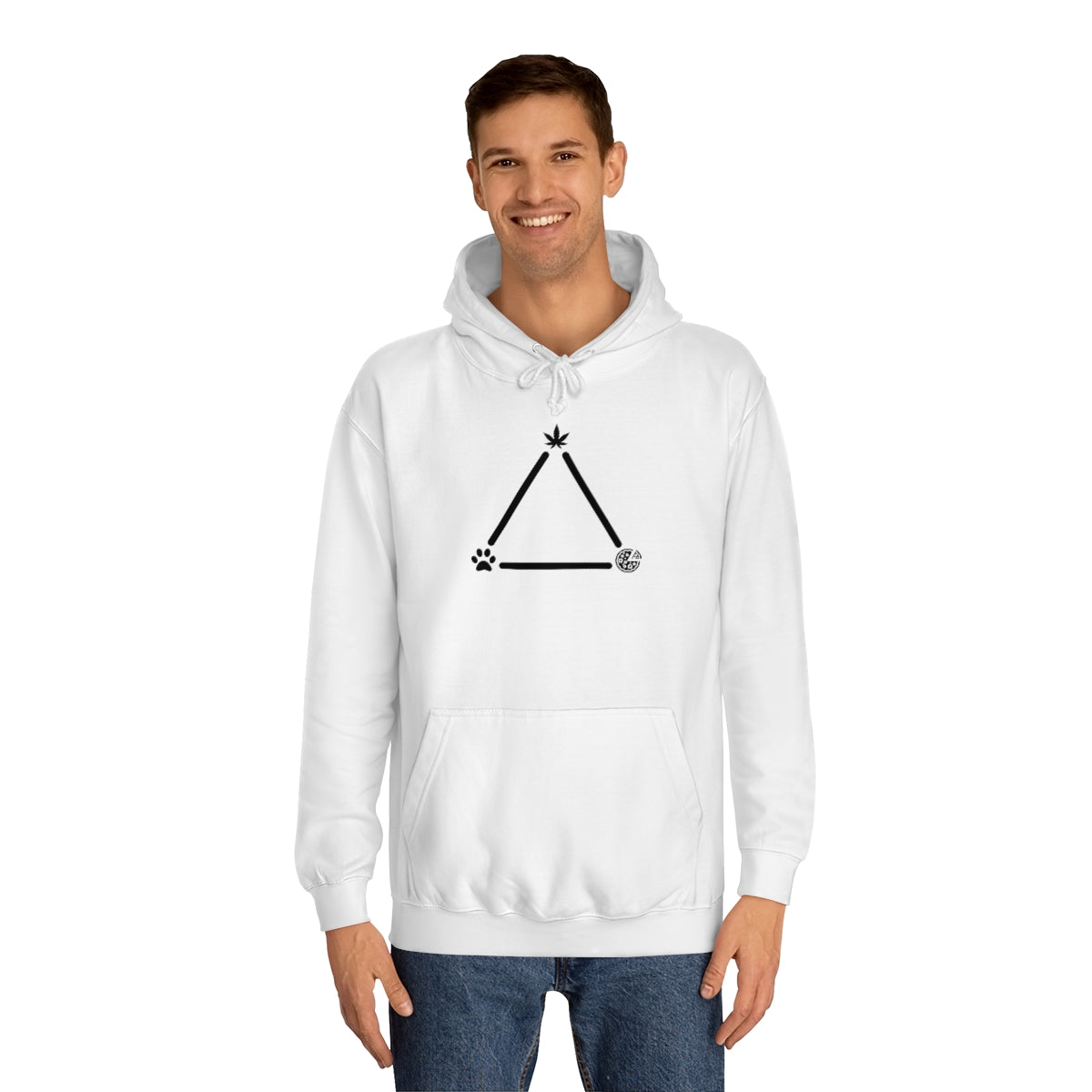 Pot, Puppies, Pizza Triangle Hoodie