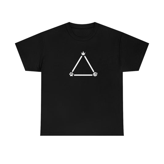 Pot, Puppies, Pizza Triangle Tee