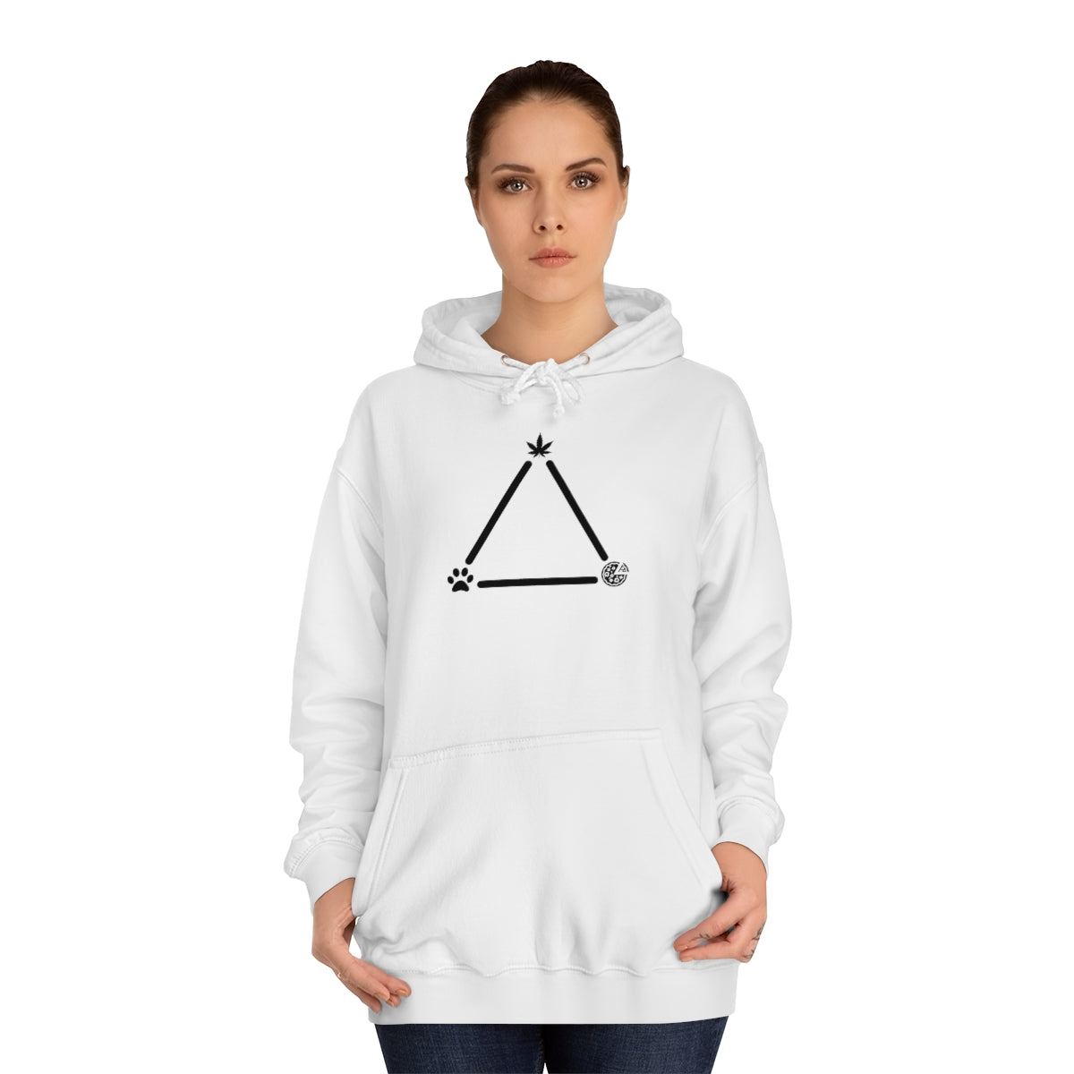 Pot, Puppies, Pizza Triangle Hoodie