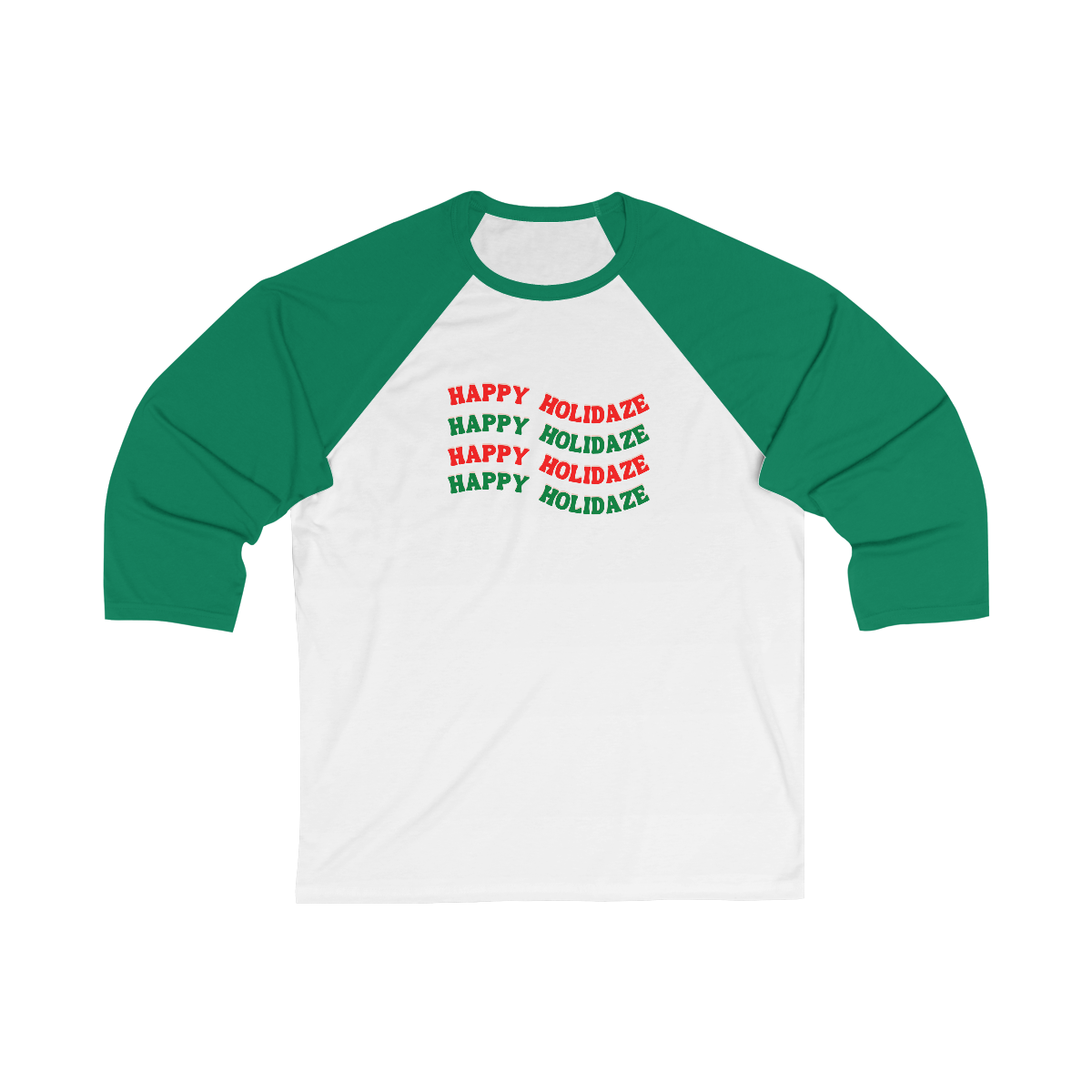 "Happy Holidaze", Baseball Tee