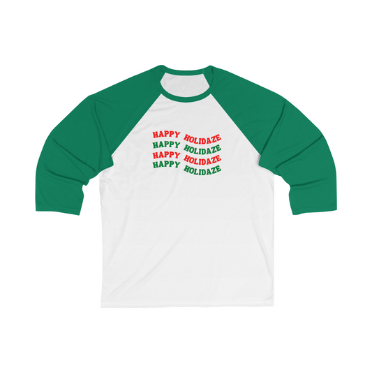 "Happy Holidaze", Baseball Tee