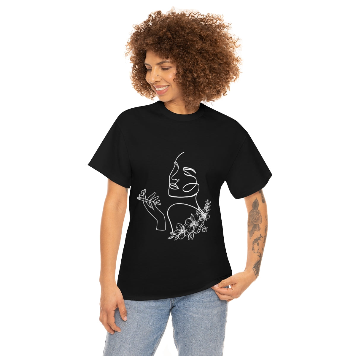 Smoking Woman Cotton Tee