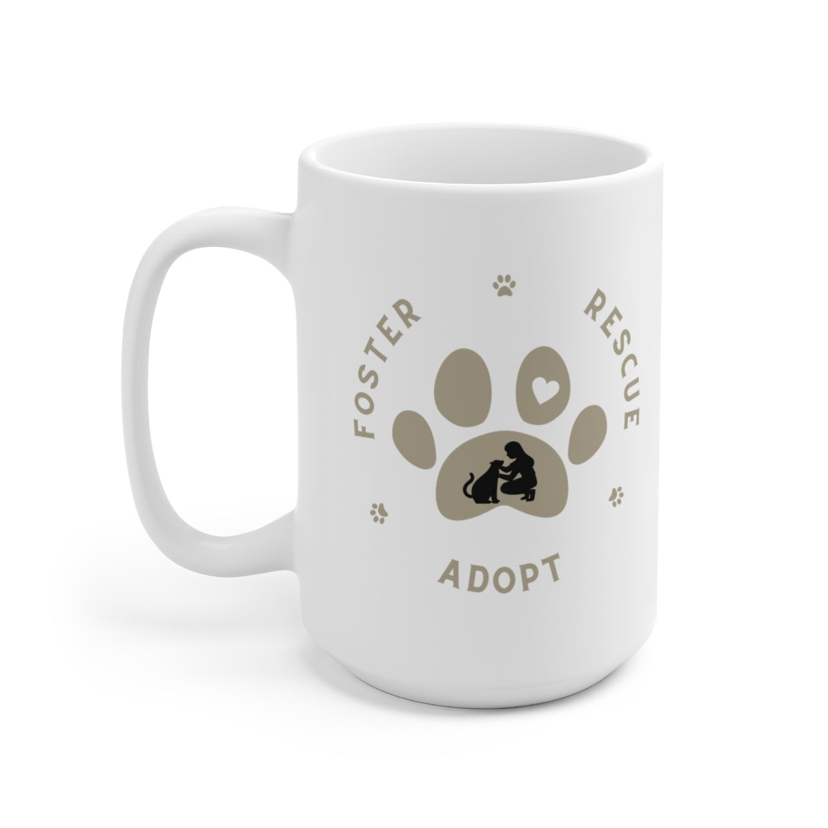 "Foster, Rescue, Adopt" Large Ceramic Mug