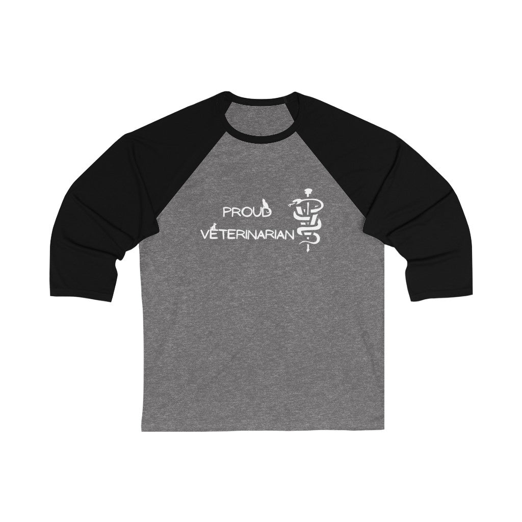 "Proud veterinarian" Baseball Tee