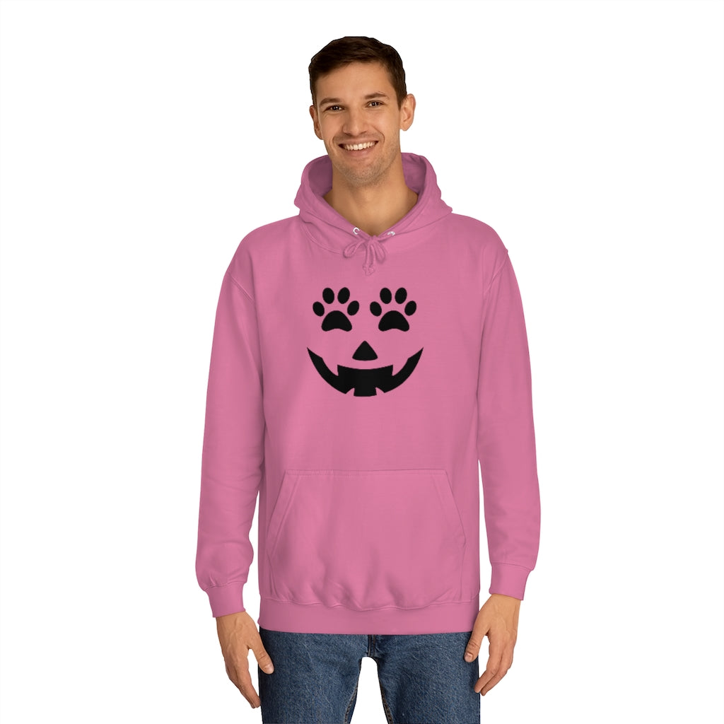 Pumpkin Face with Paw Eyes Hoodie