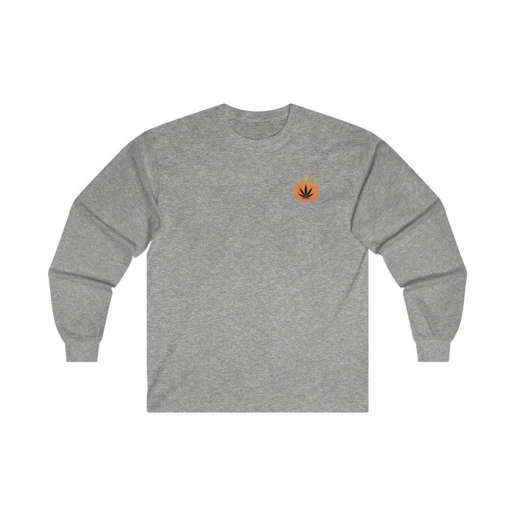 Pumpkin Weed Leaf Cotton Long Sleeve Tee