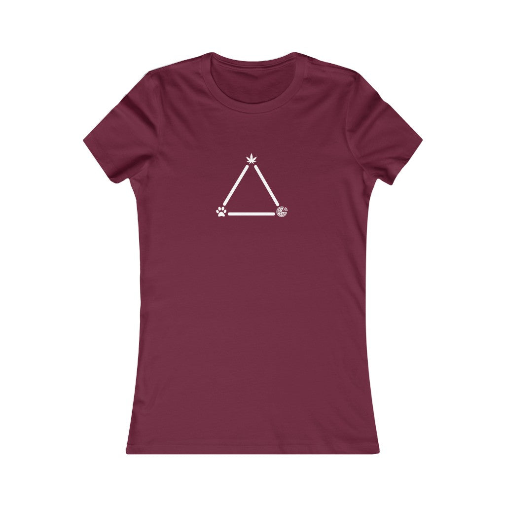 Pot, Puppies, Pizza Triangle Women's Tee