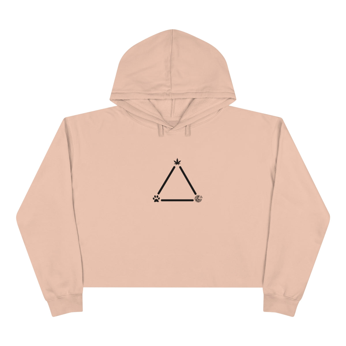 Pot, Puppies, Pizza Triangle Crop Hoodie