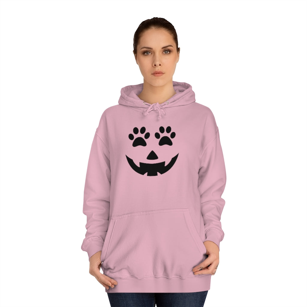 Pumpkin Face with Paw Eyes Hoodie