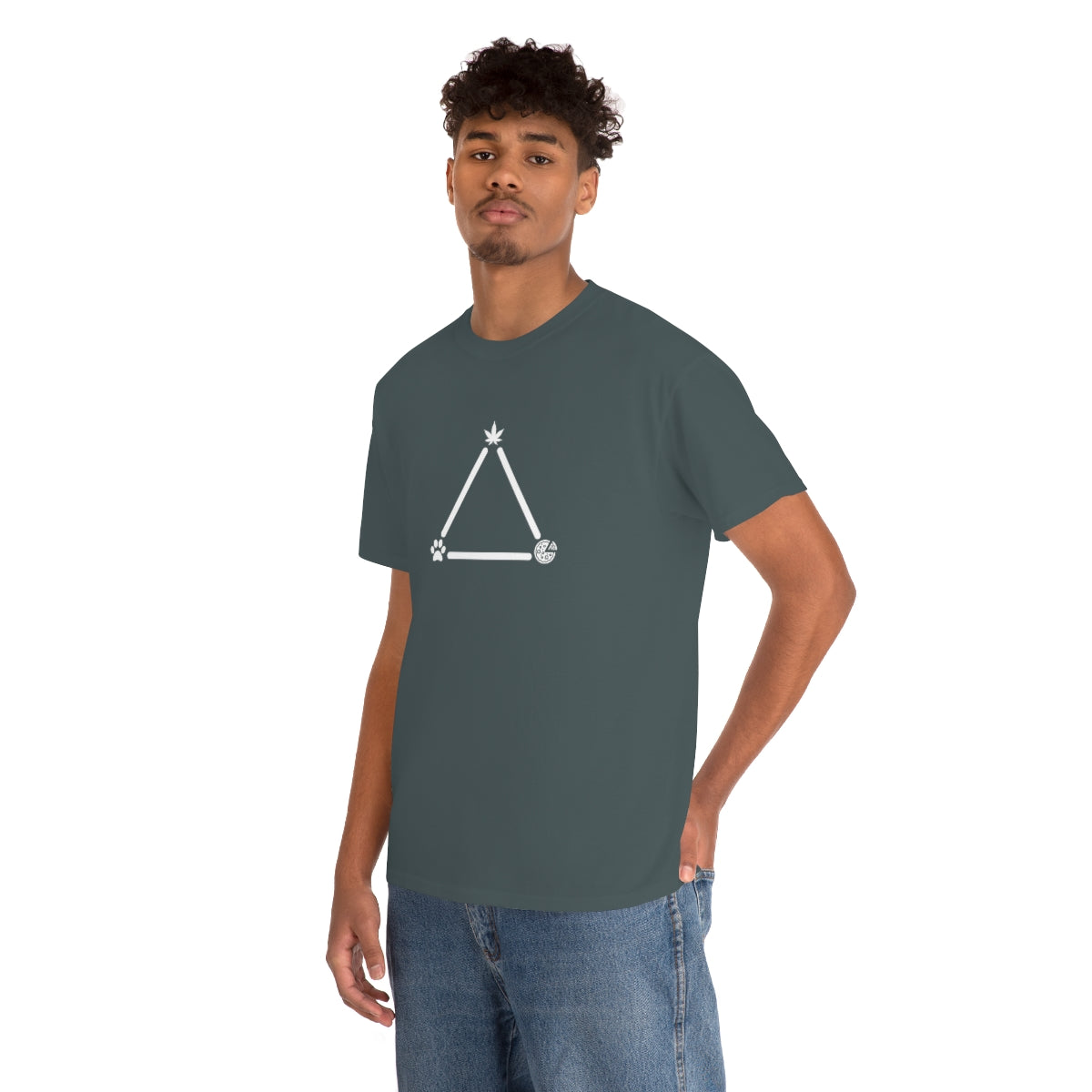 Pot, Puppies, Pizza Triangle Tee