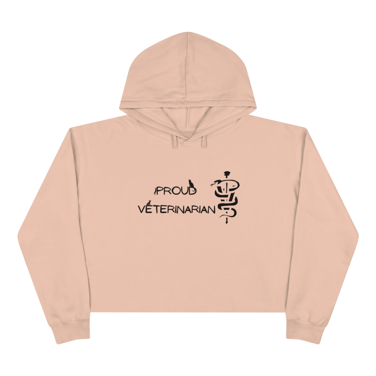 "Proud veterinarian" Crop Hoodie