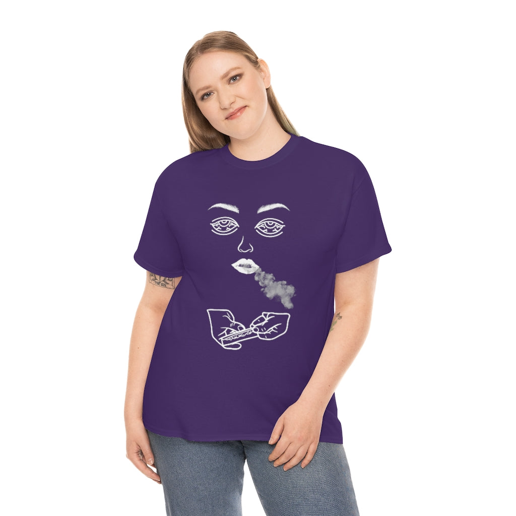 Stoned Face Outline Cotton Tee