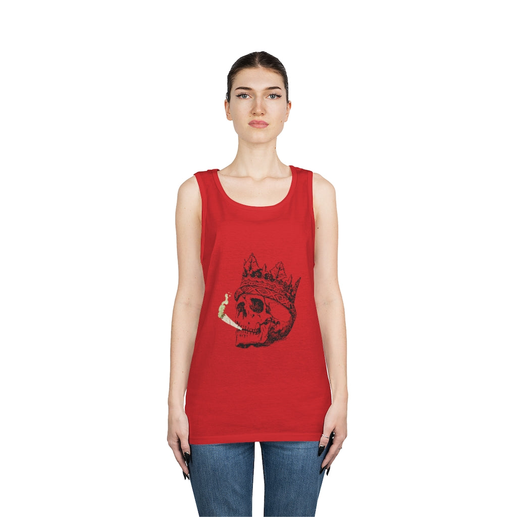 Crowned Smoking Skull Tank Top