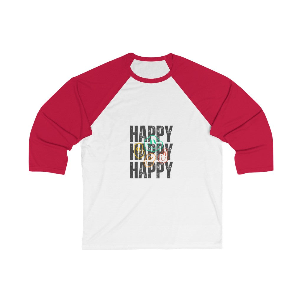 HAPPY, Baseball Tee