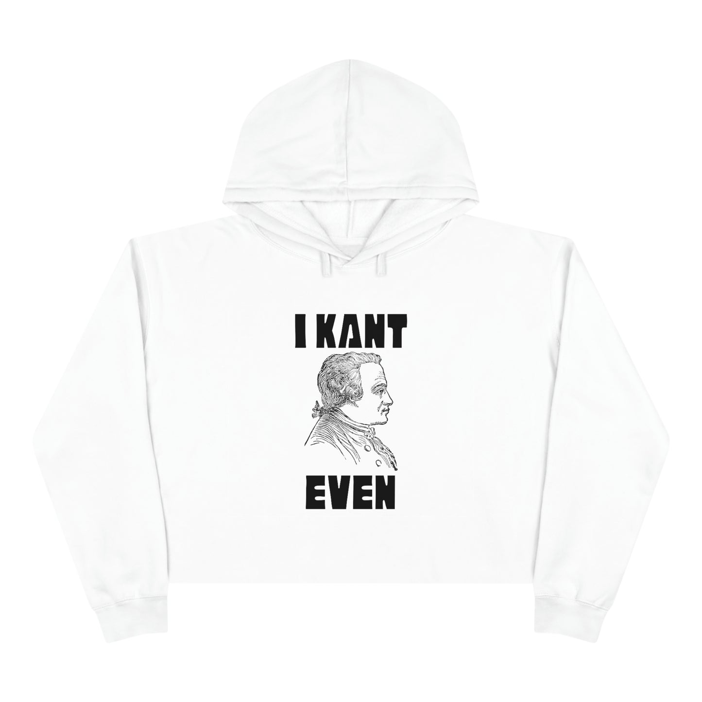 "I Kant even" Immanuel Kant, Crop Hoodie