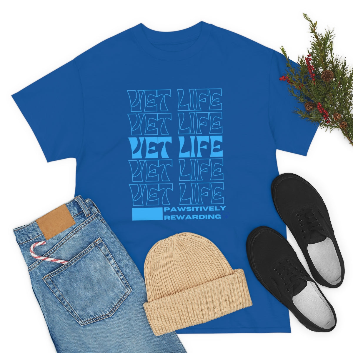 "Vet Life: Pawsitively Rewarding" Tee