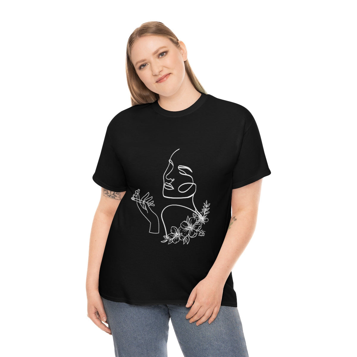 Smoking Woman Cotton Tee