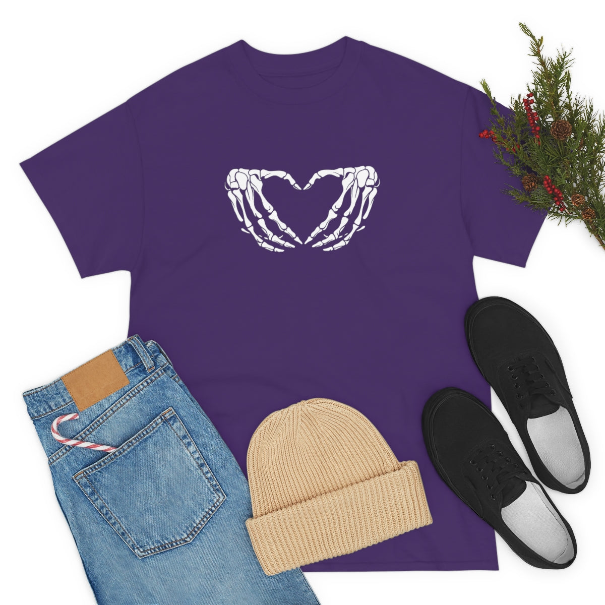 Skeleton Heart Cotton Tee