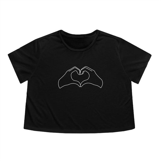 Hand Heart, Cropped Tee