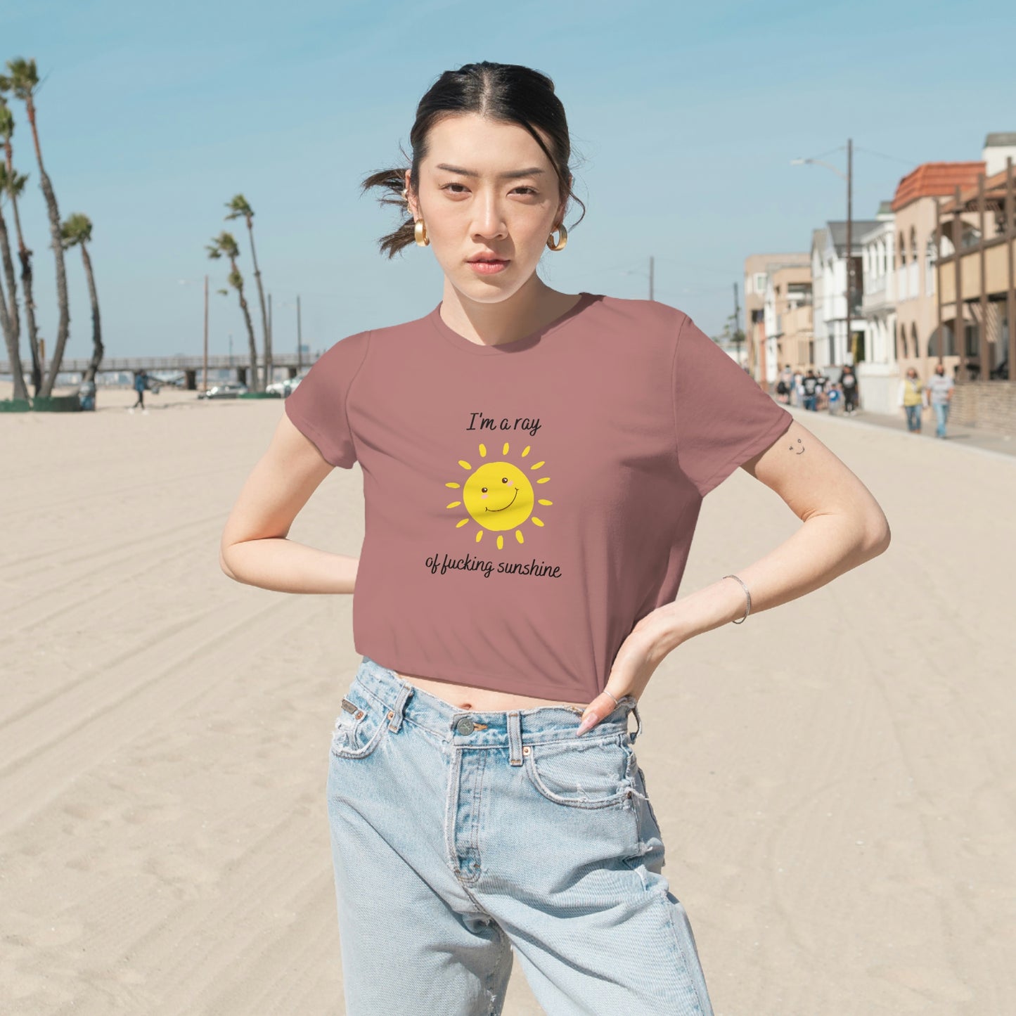 "I'm a ray of fucking sunshine", Cropped Tee