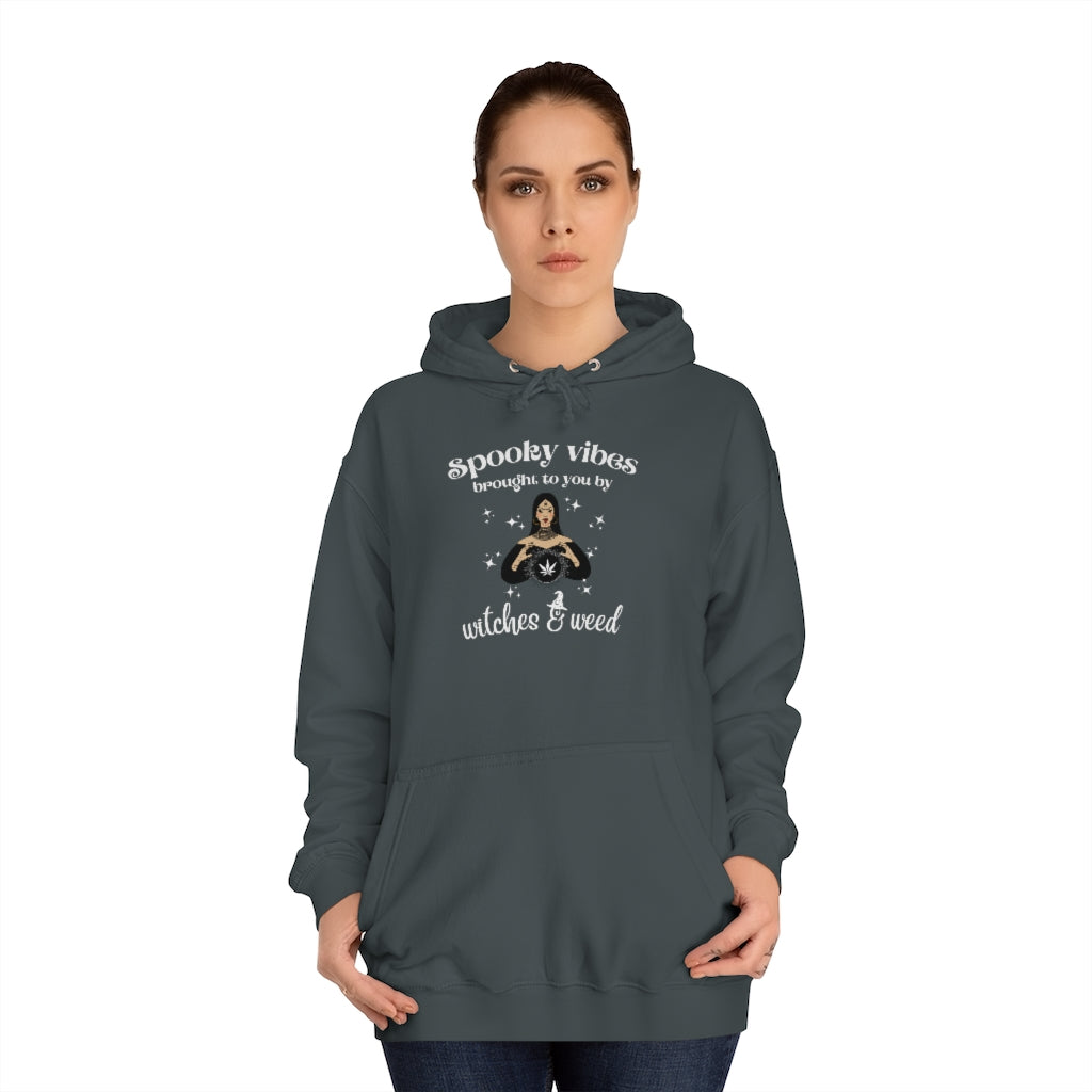 "Spooky vibes brought to your by witches & weed" Hoodie