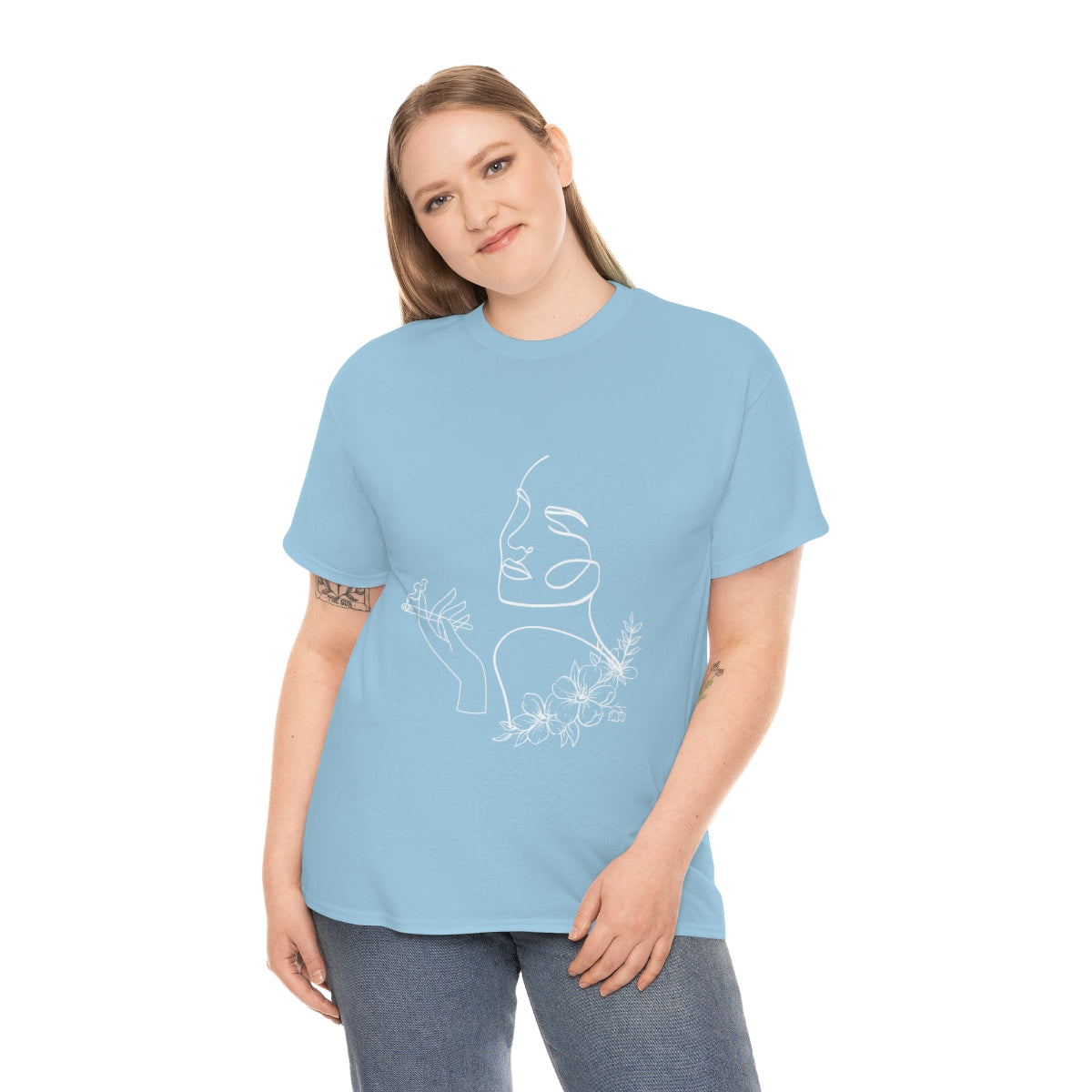 Smoking Woman Cotton Tee