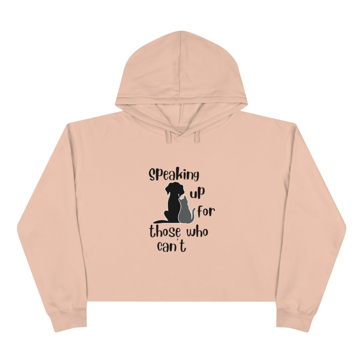 "Speaking up for those who can't" Crop Hoodie