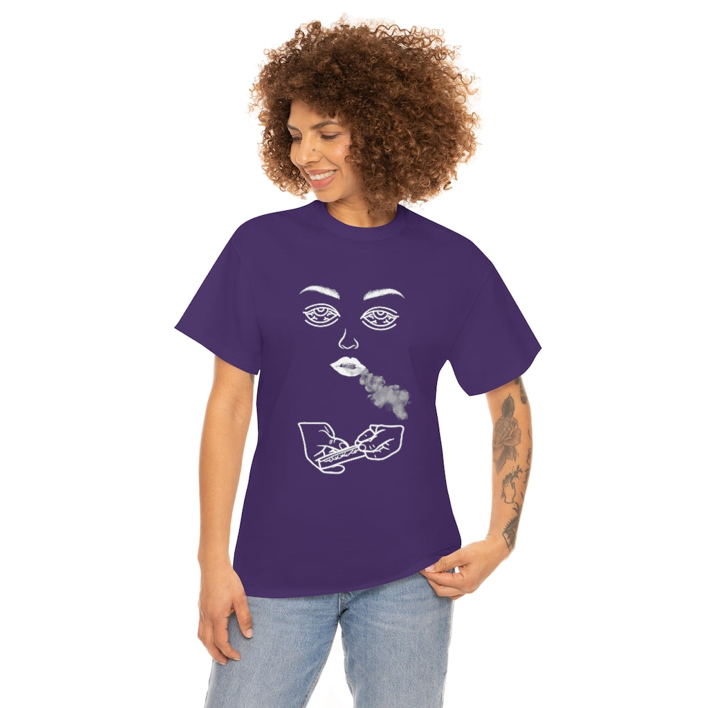 Stoned Face Outline Cotton Tee