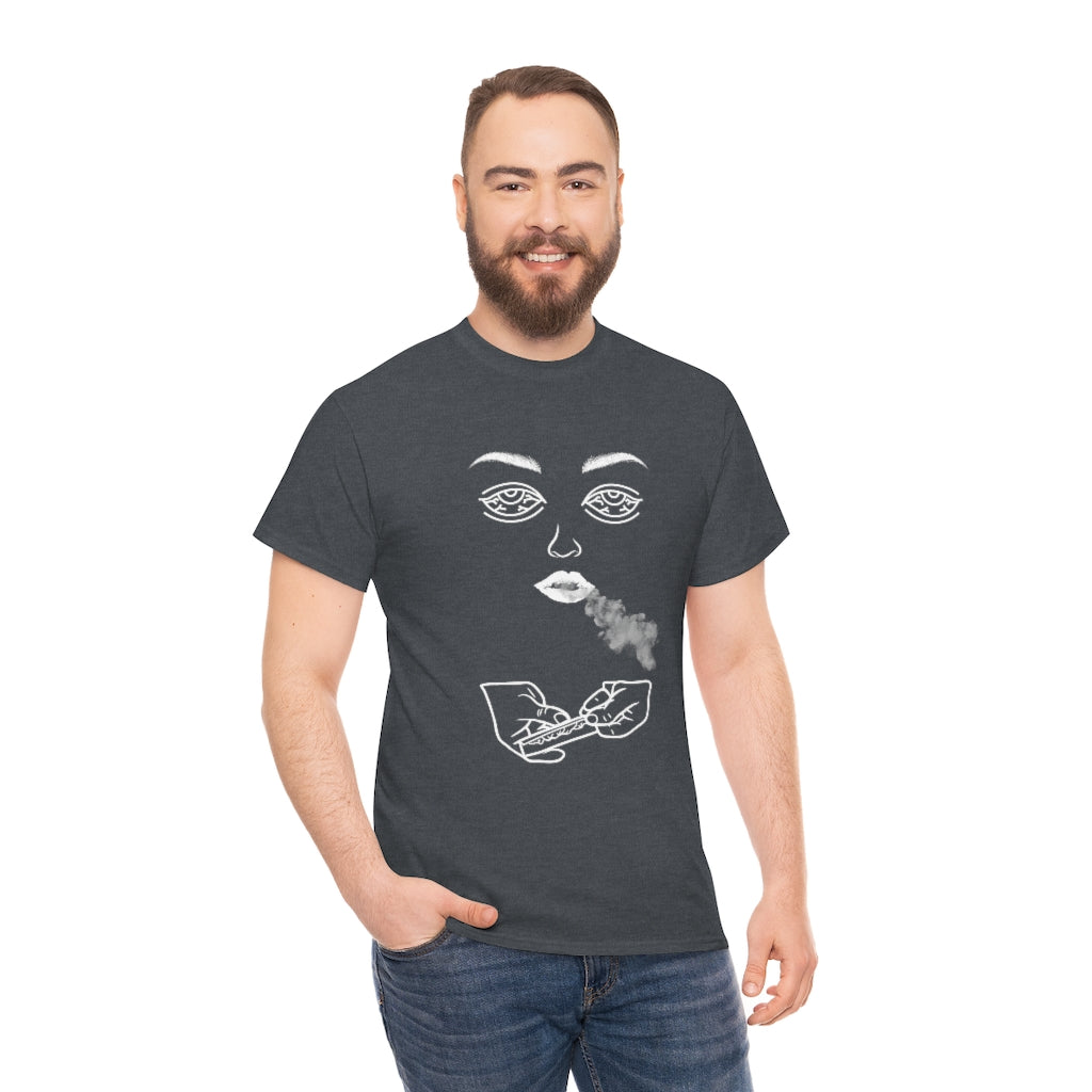 Stoned Face Outline Cotton Tee