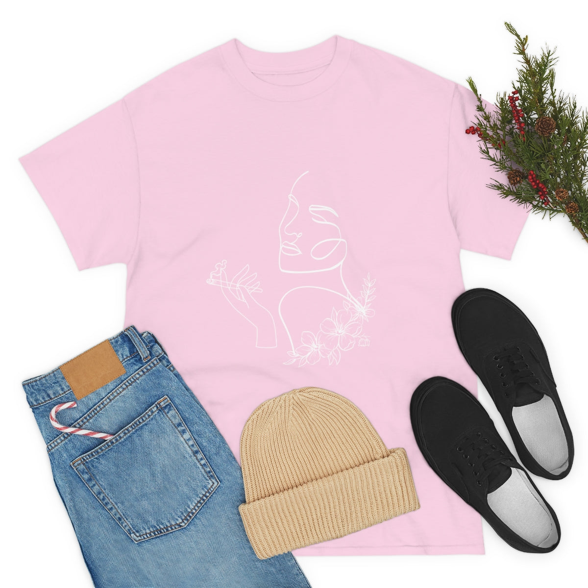 Smoking Woman Cotton Tee