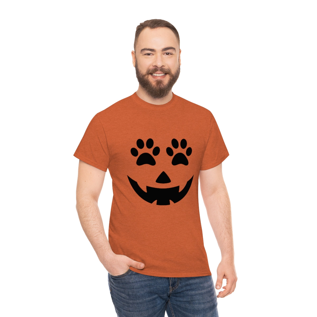 Pumpkin Face with Paw Eyes, Tee