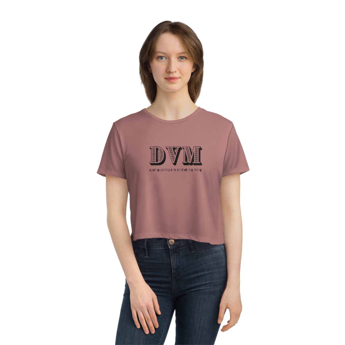 "DVM, saving animals is kind of my thing" Cropped Tee