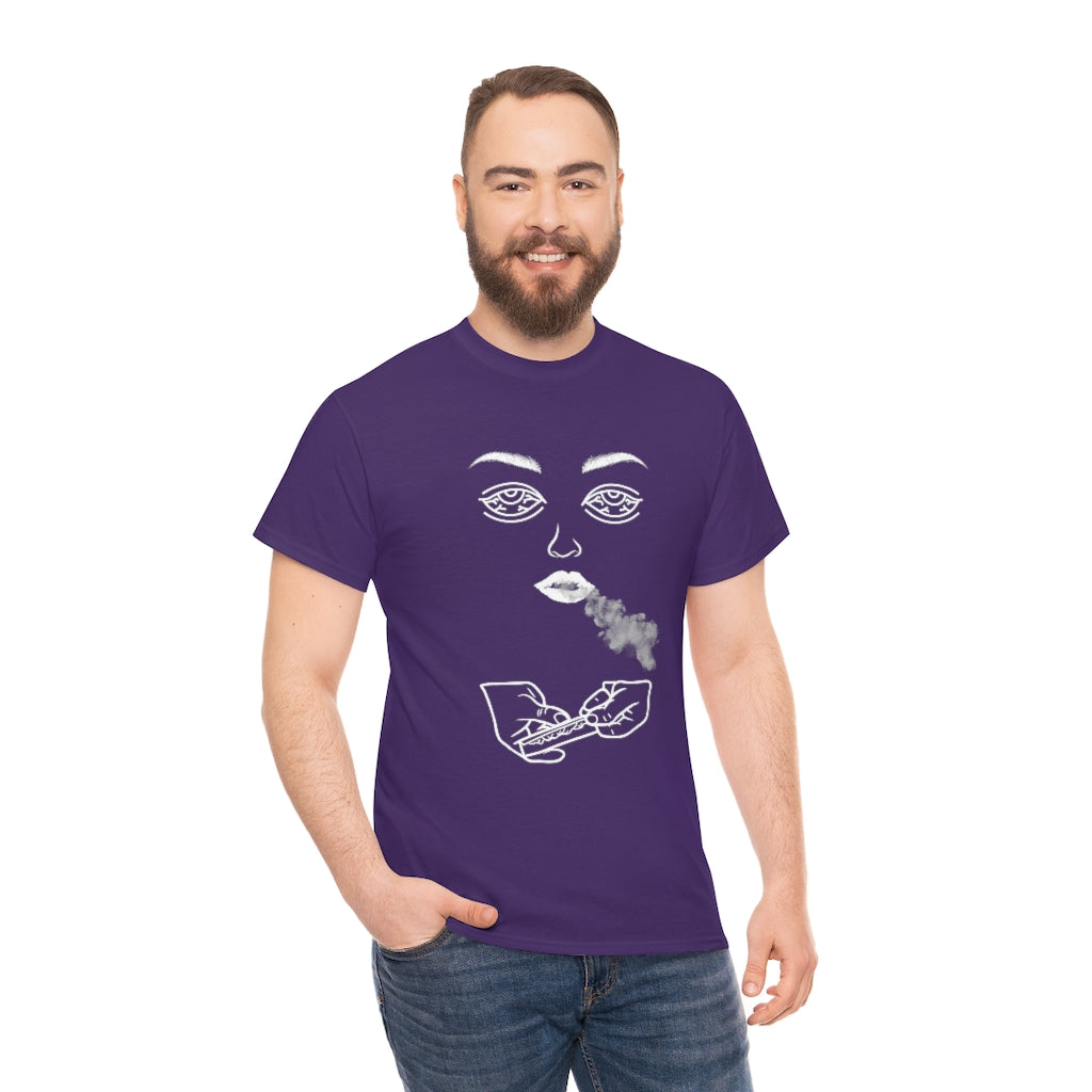 Stoned Face Outline Cotton Tee