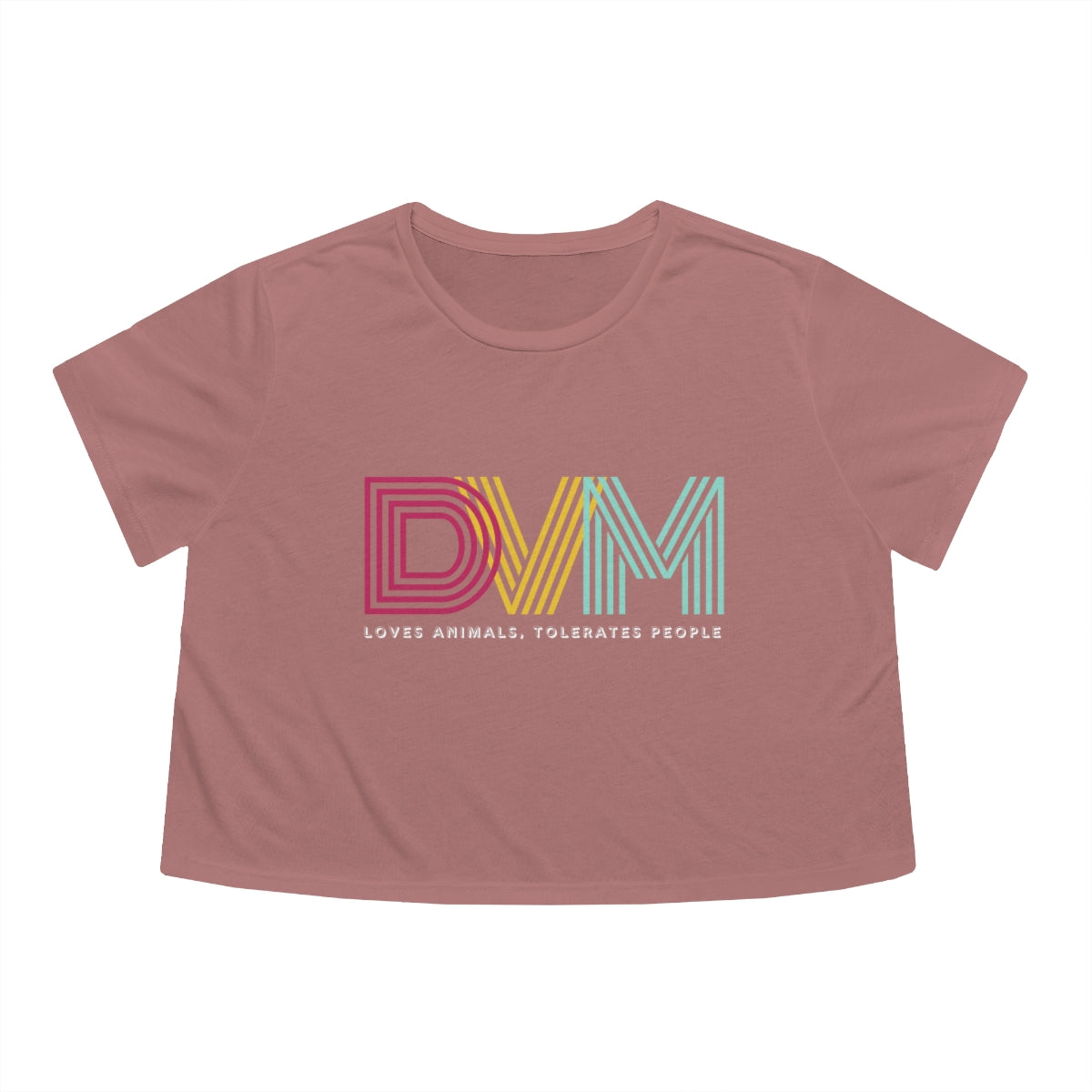 "DVM: loves animals, tolerates people" Cropped Tee