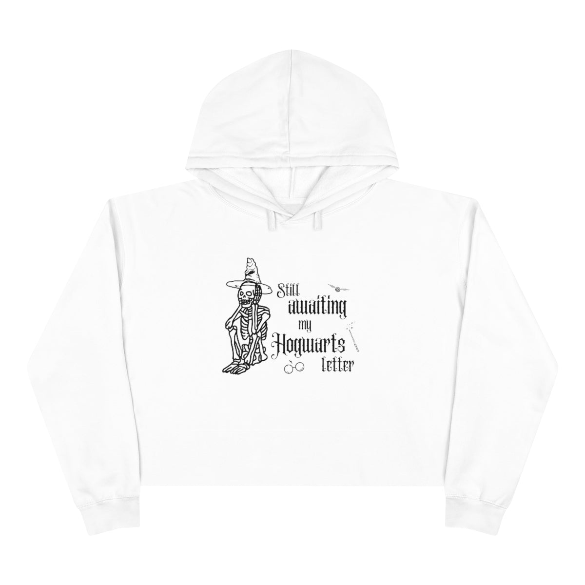 "Still awaiting my Hogwarts letter" Crop Hoodie