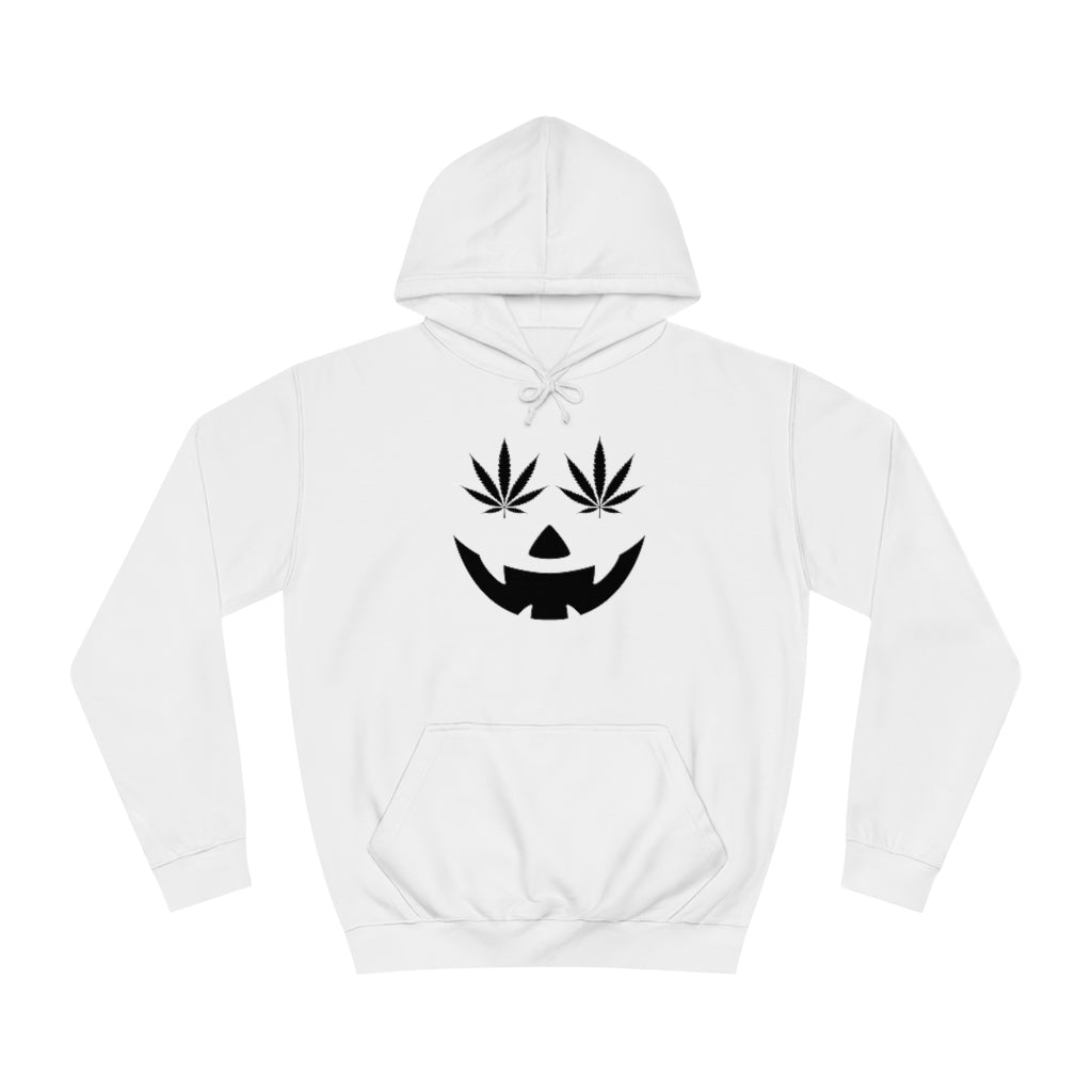 Pumpkin Face with Weed Eyes Hoodie