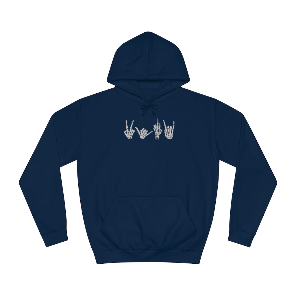 Skeleton Hand Signals Hoodie