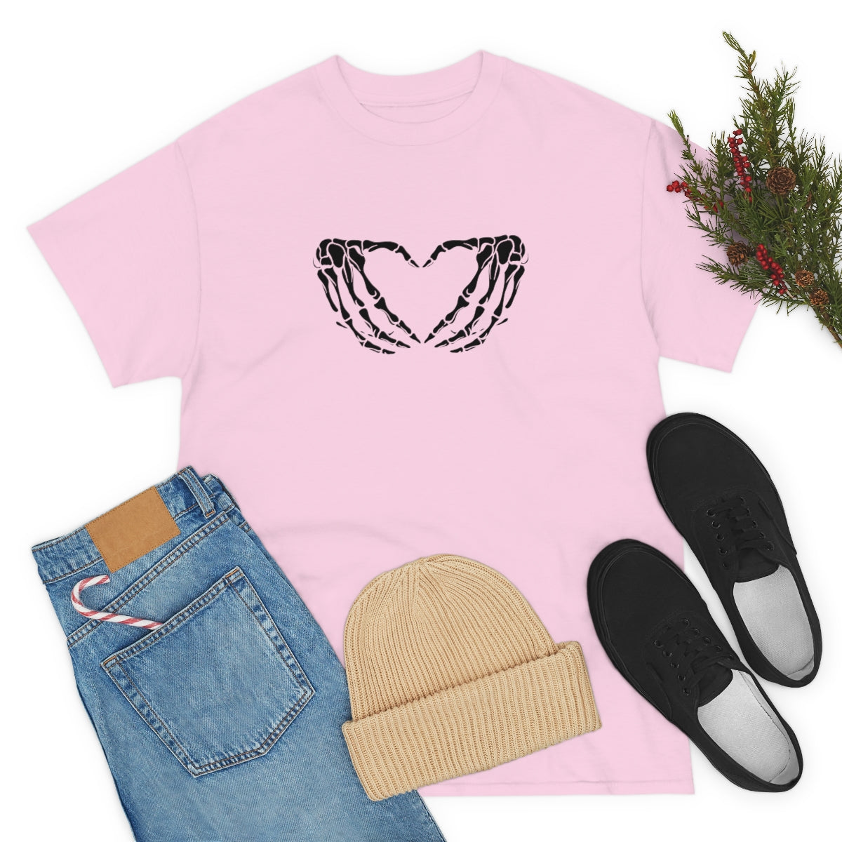 Skeleton Heart Cotton Tee