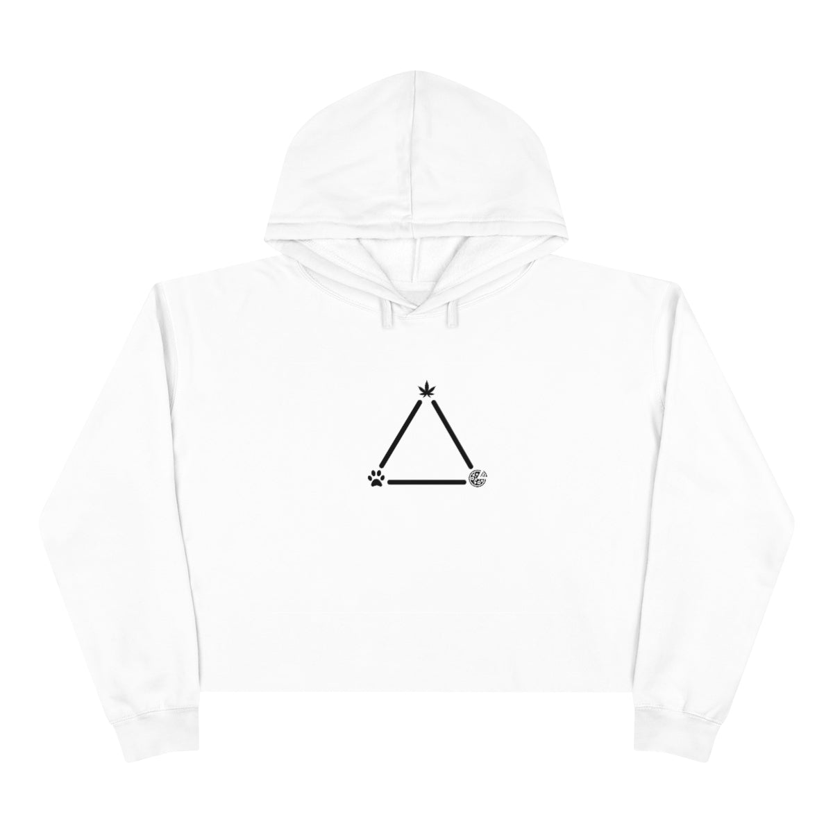 Pot, Puppies, Pizza Triangle Crop Hoodie