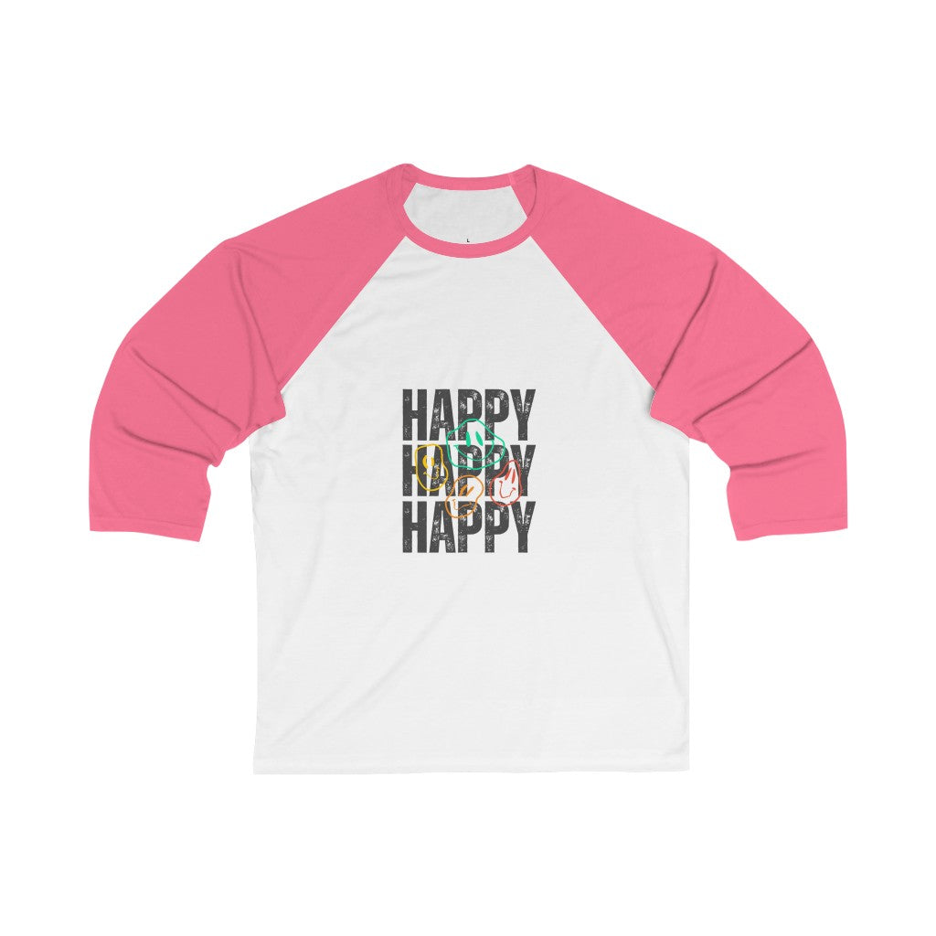 HAPPY, Baseball Tee