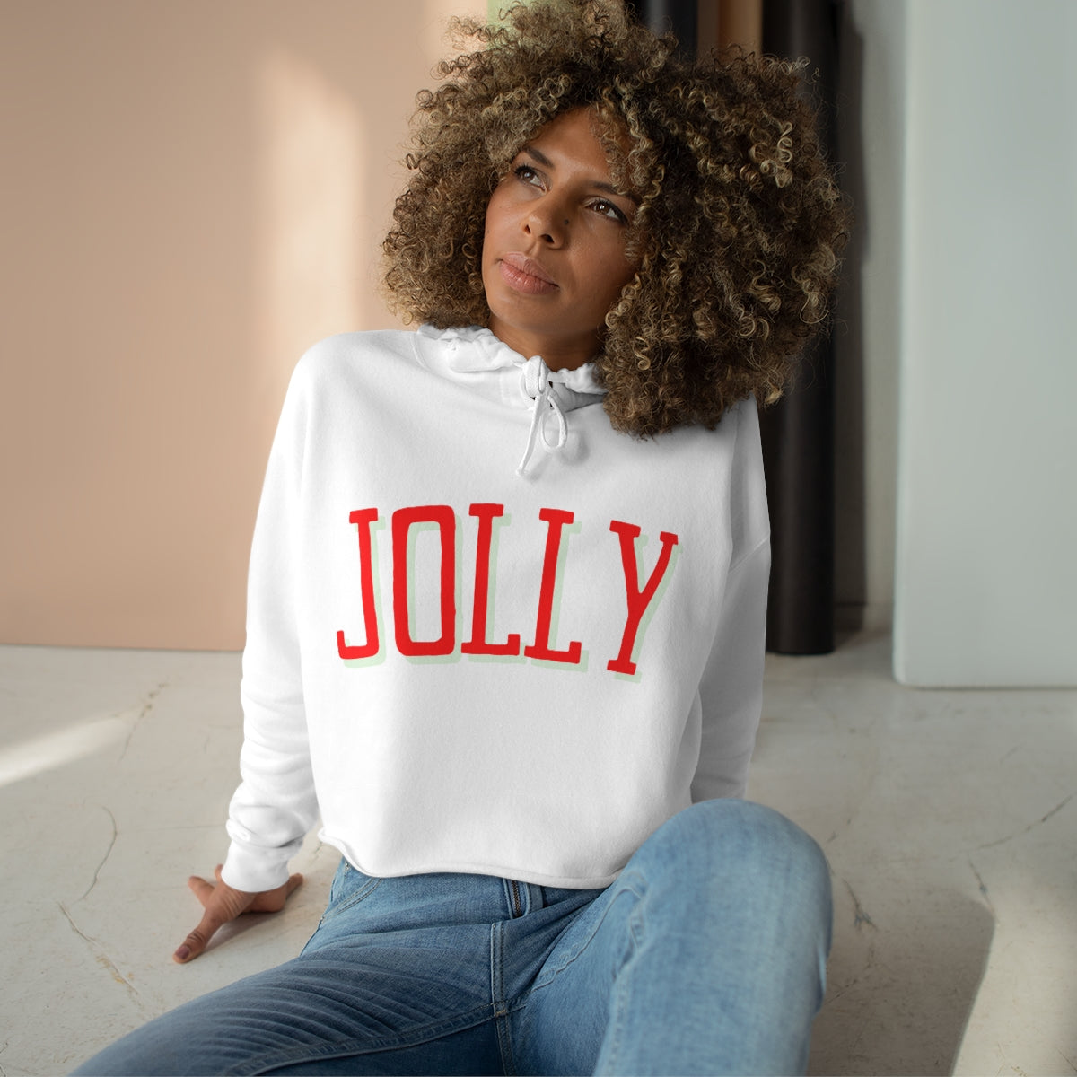 "Jolly", Crop Hoodie