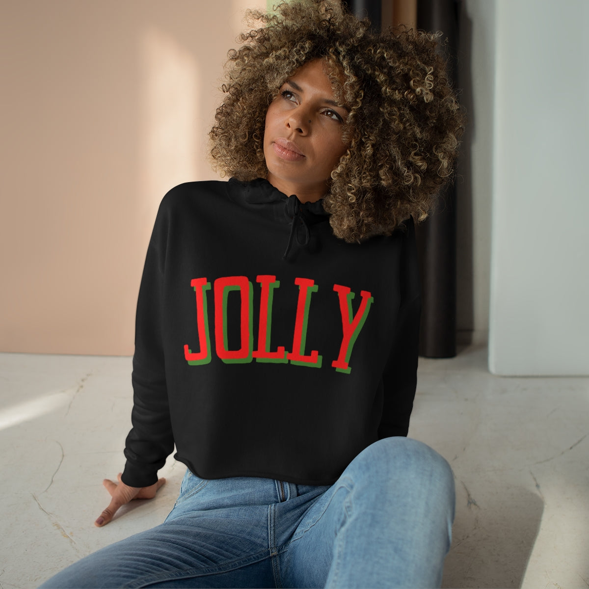 "Jolly", Crop Hoodie