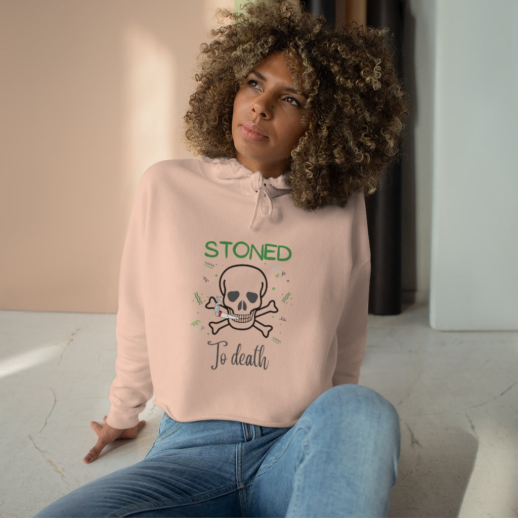 "Stoned to Death" Crop Hoodie