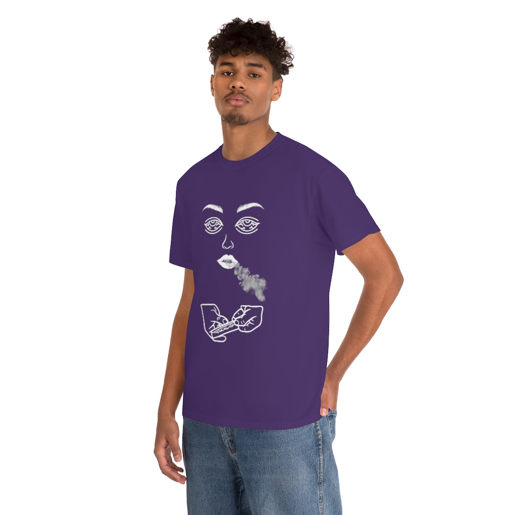 Stoned Face Outline Cotton Tee