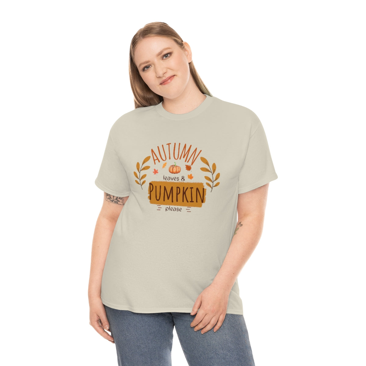 "Autumn leaves & pumpkin please" Tee